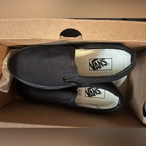 Black Vans Causal Slip-On Sneakers - New w/ box